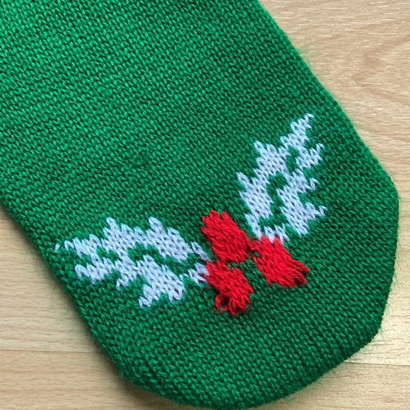 Vintage Christmas cat items- stocking and candle holder - Picture 8 of 9